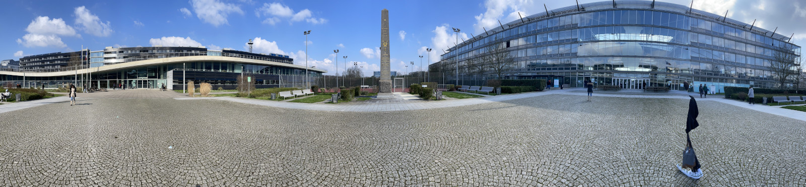 A photo of the outside are of the conference venue